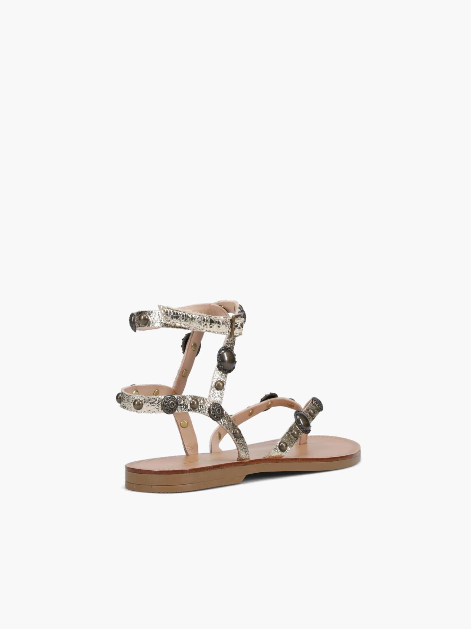 Sofia Gold Studs craquele leather Comfortable Adventure Shoes