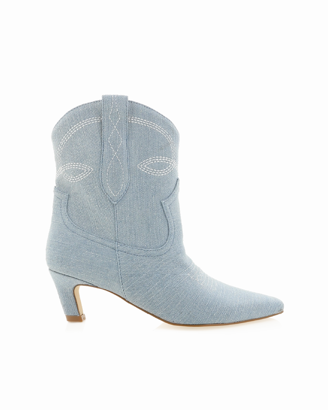 lace up closure XYLINA - MID BLUE DENIM