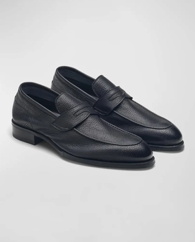 Balanced Ride Urban Sport David August Navy Abyss Deerskin Leather Loafer