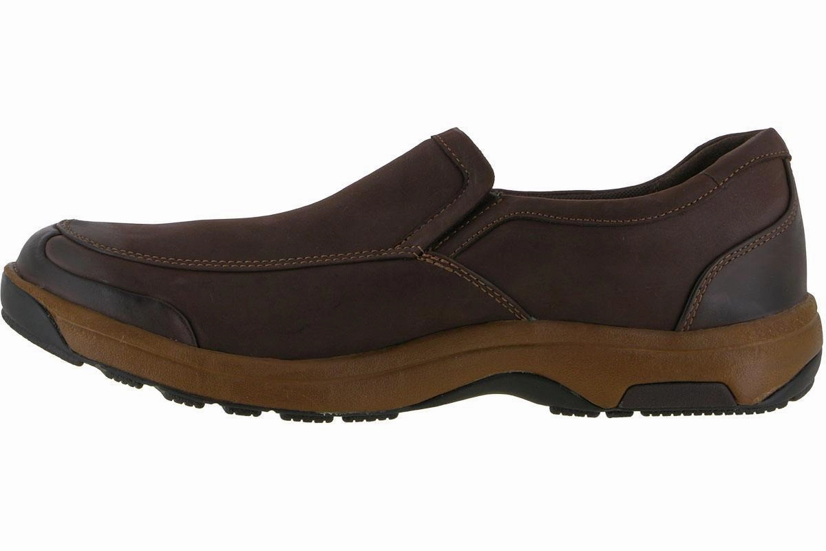 Dunham Battery Park Slip On Brown Nubuck Comfy Layer Meadow Run