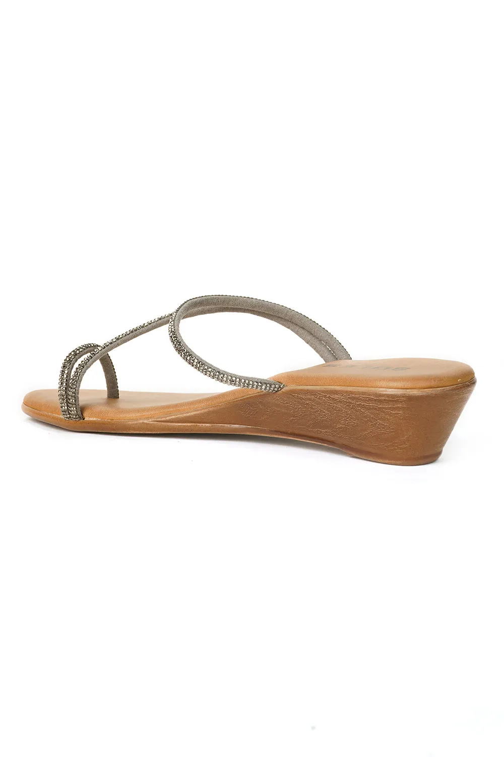 SOLES Embellished Slip On Wedges