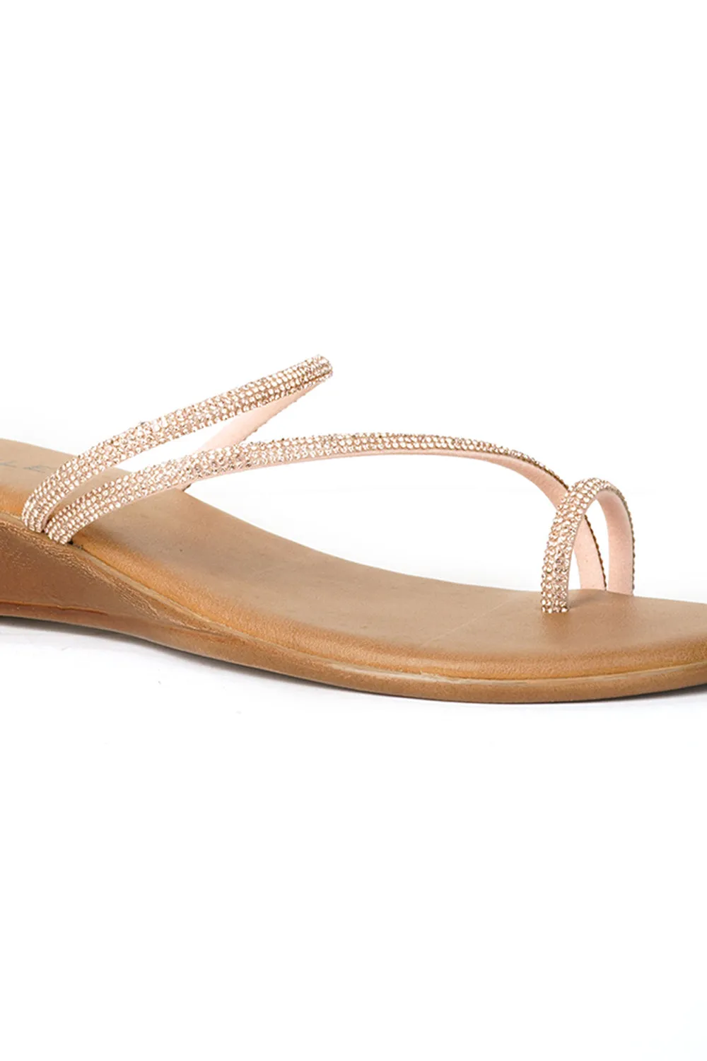 SOLES Embellished Slip On Wedges