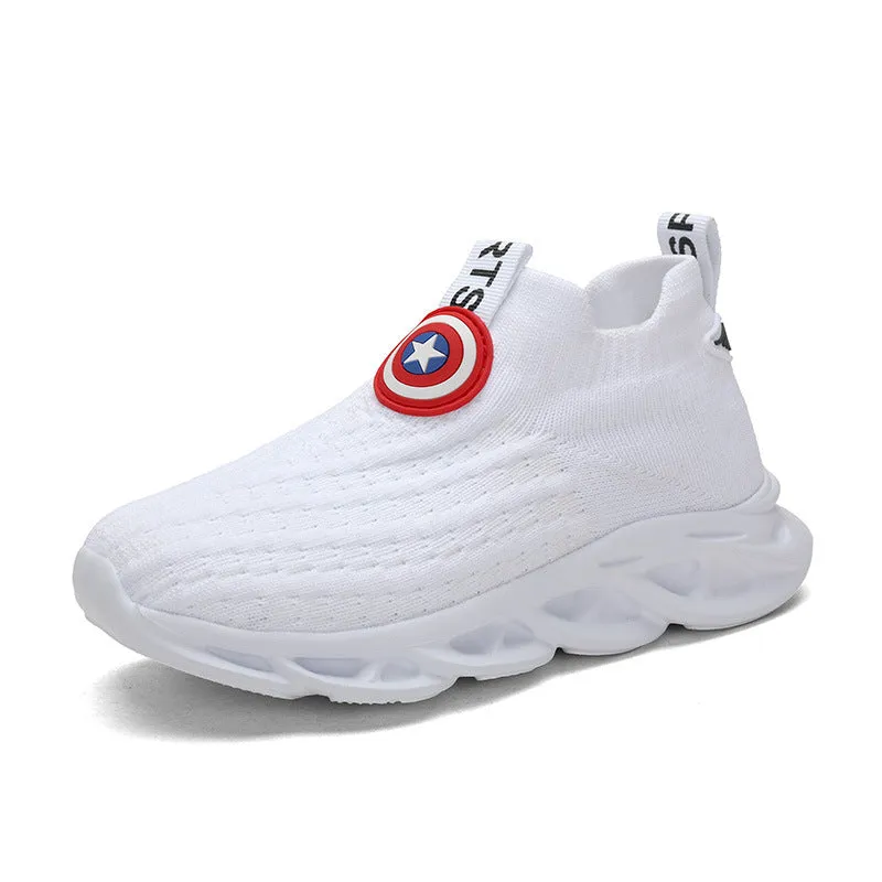 Solid Color Knitted Running Shoes- GlamzLife