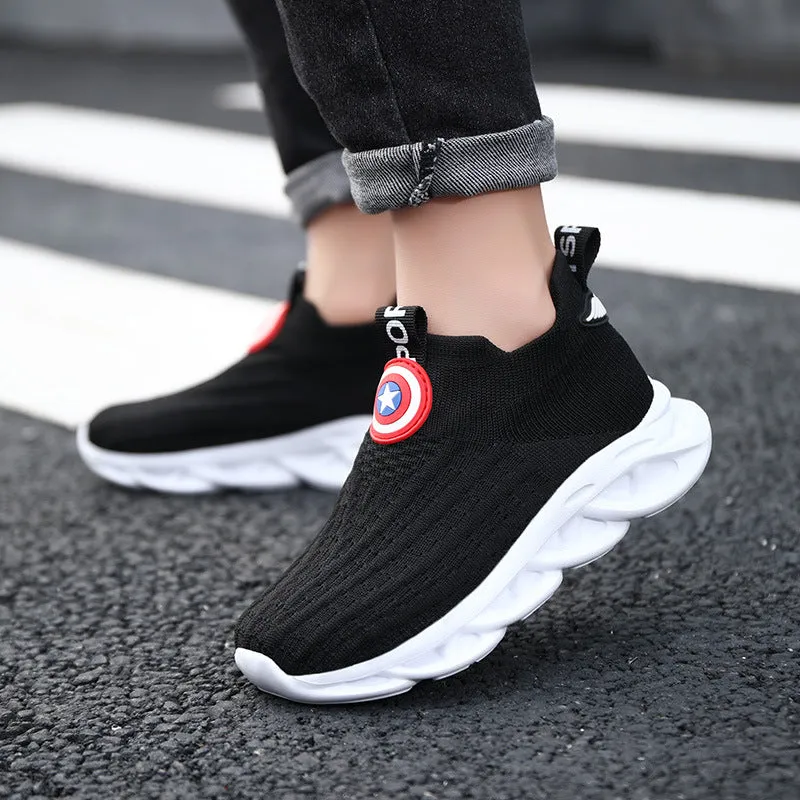 Solid Color Knitted Running Shoes- GlamzLife