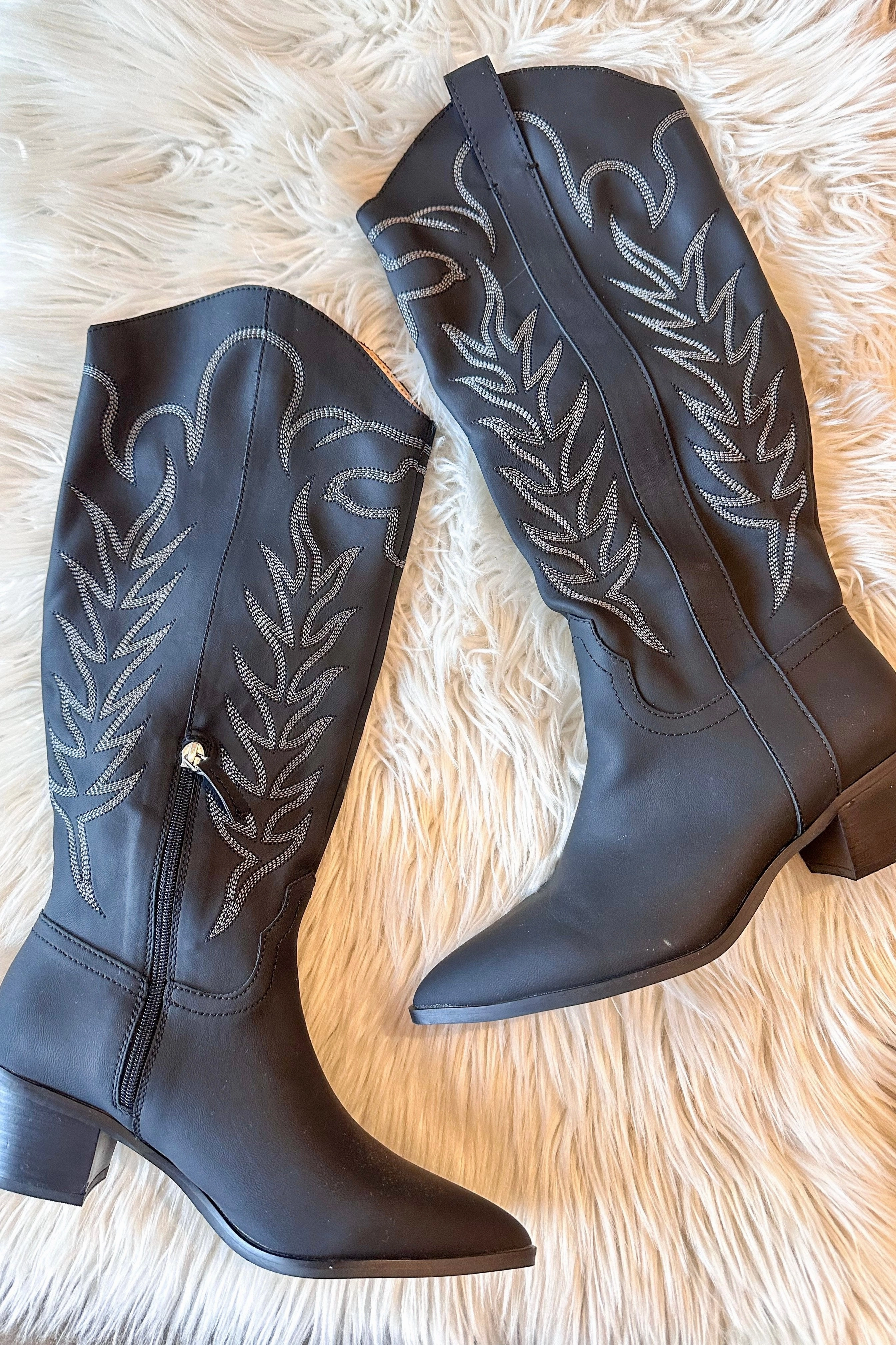 Inlay Black Boot Matte Black Active Wear Smooth Lines