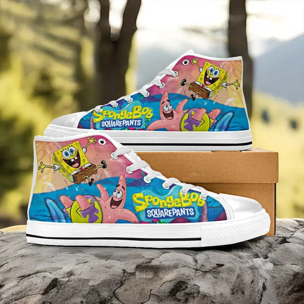 Spongebob Squarepants Patrick Shoes High Top Sneakers for Kids and Adults