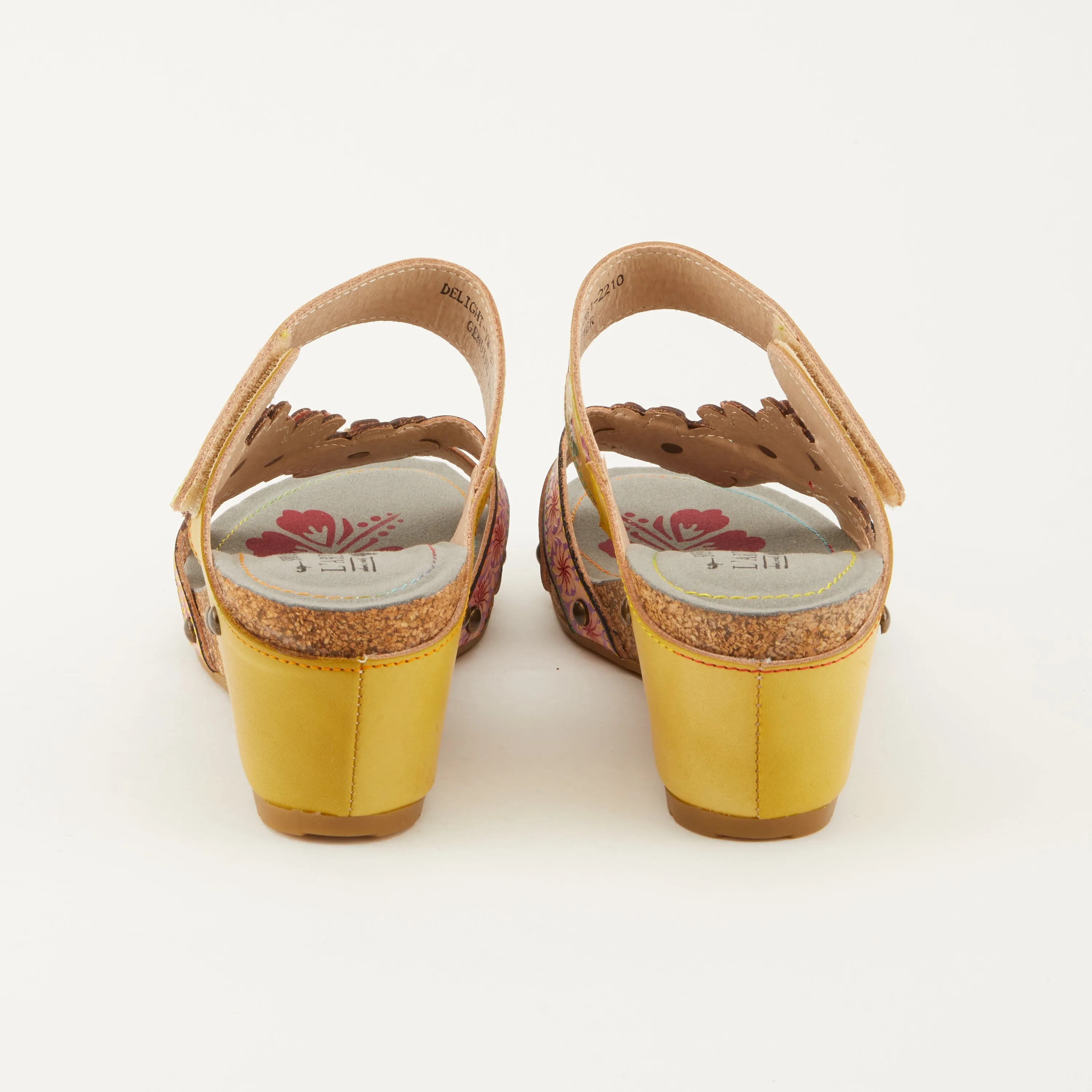 Spring Step Shoes L'Artiste Delight Slide Sandals Women's Hand Painted Leather