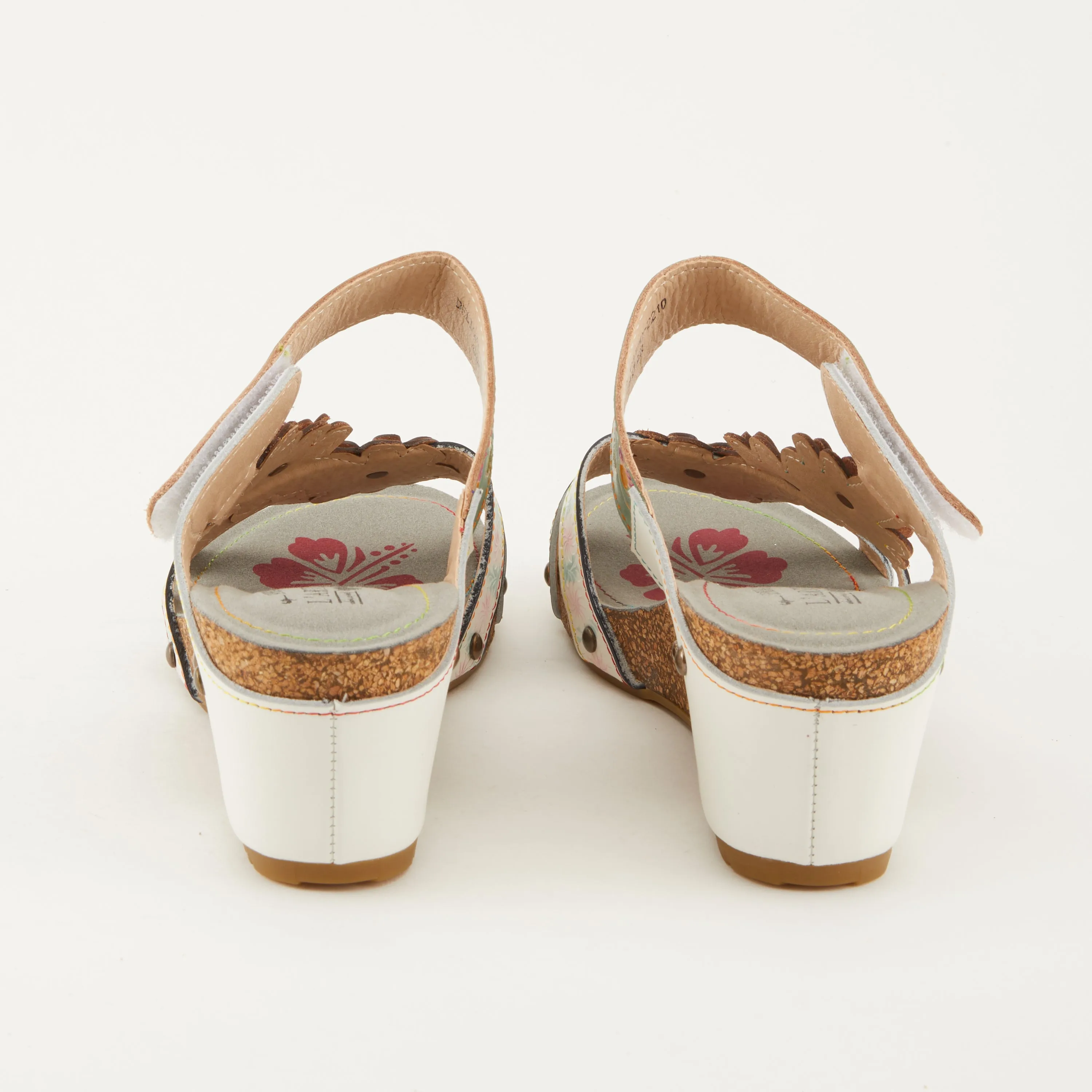 Spring Step Shoes L'Artiste Delight Slide Sandals Women's Hand Painted Leather