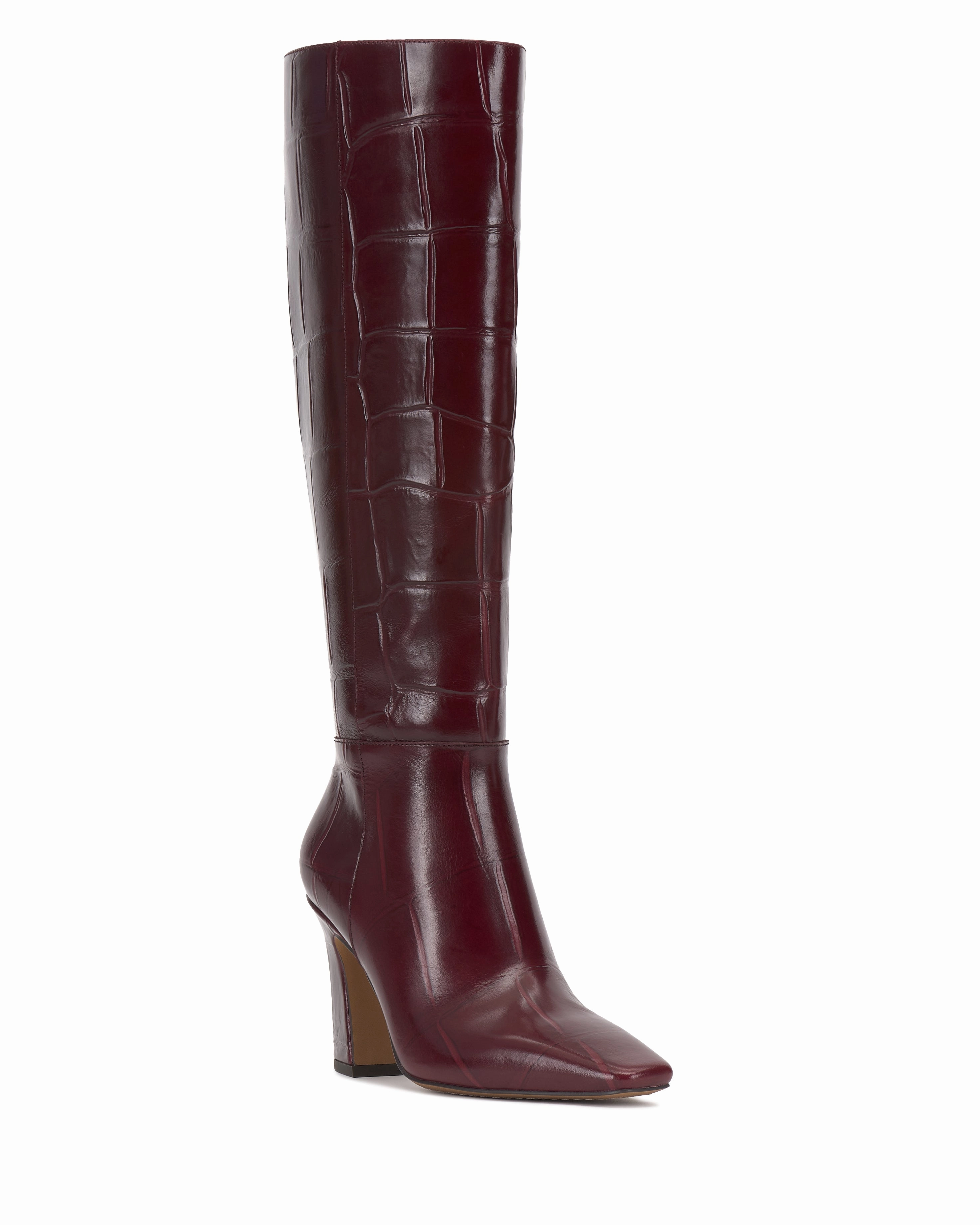 Bennidy Wide Calf Knee High Boot Shine Bright Low Impact Sole Geometry