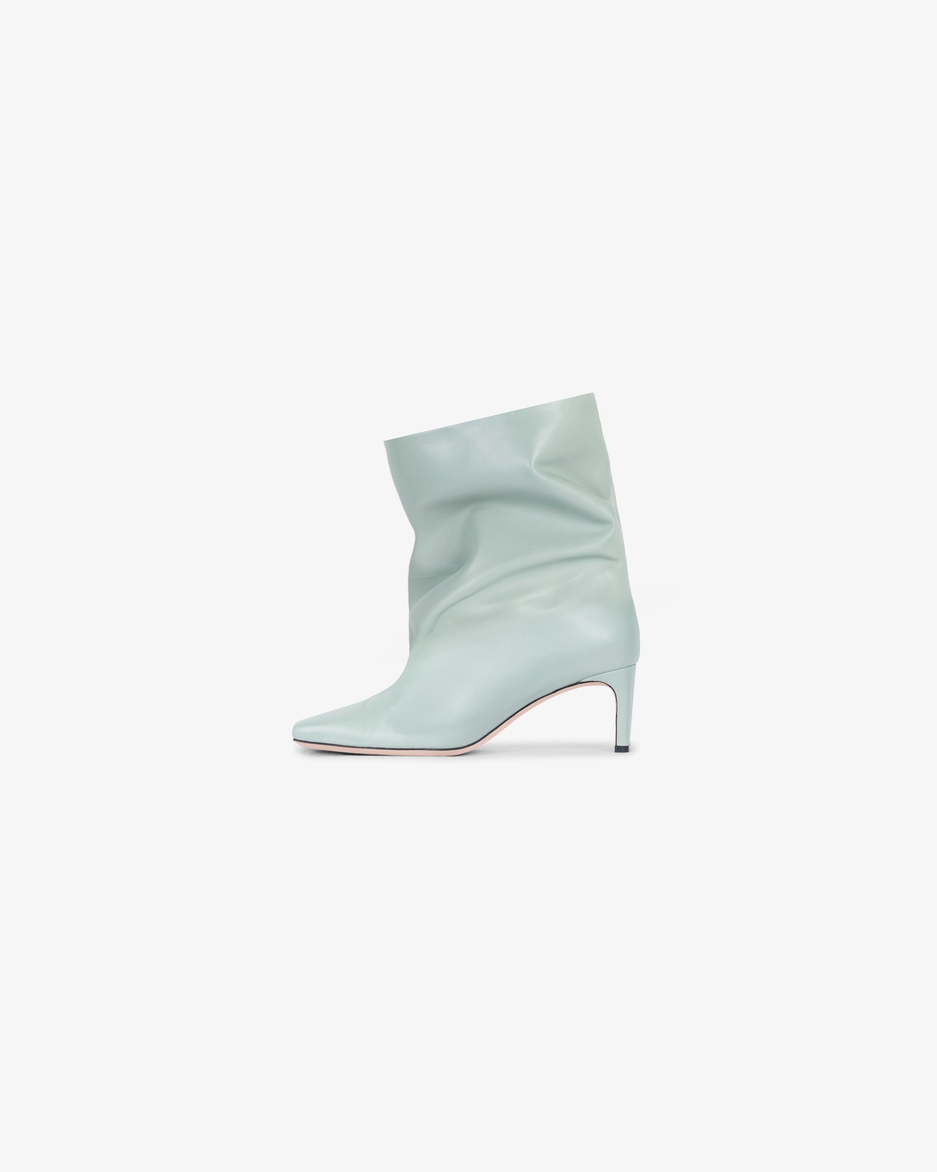 Supportive Lining Square Toe Ankle Boot - Basil