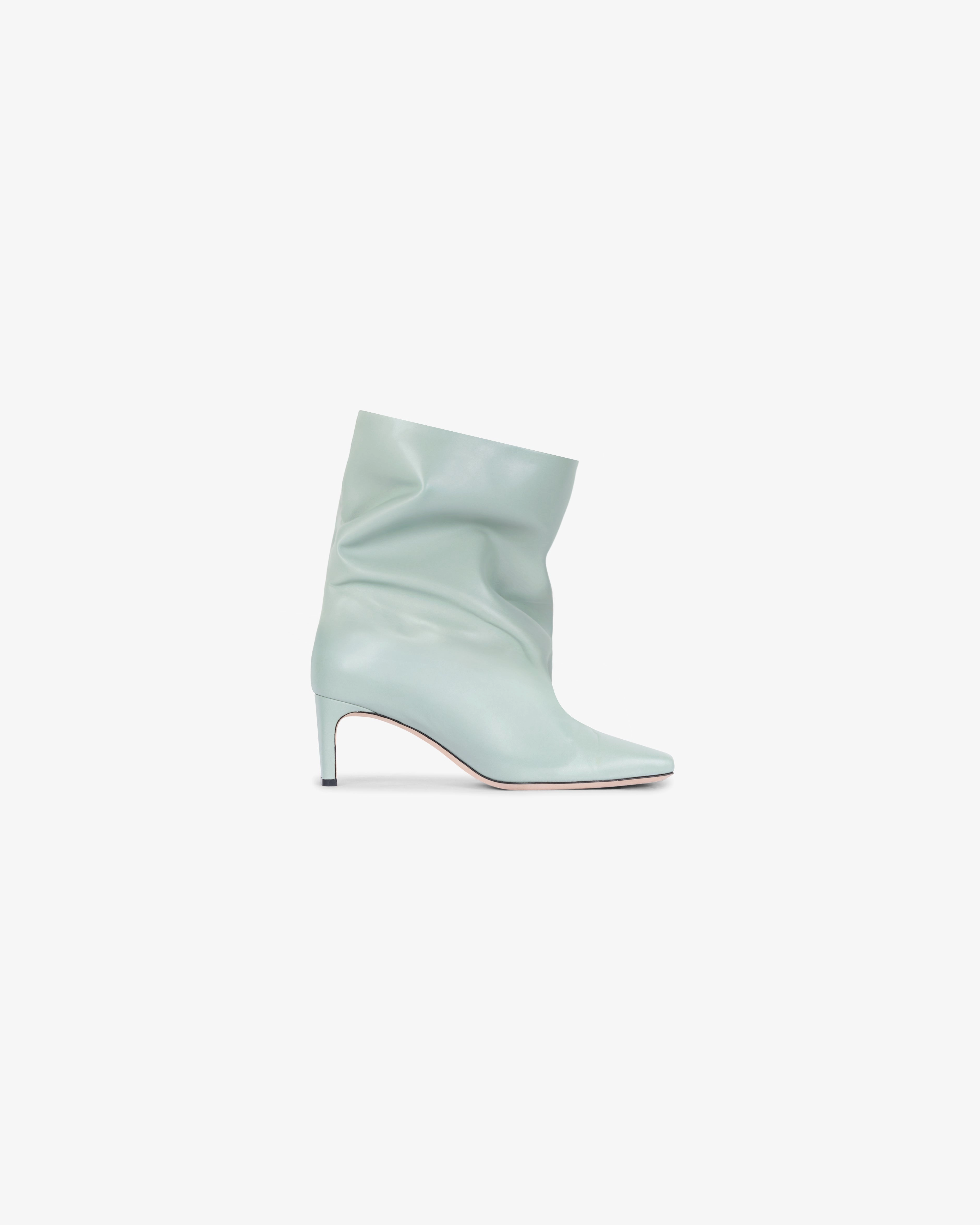 Square Toe Ankle Boot - Basil Temperature Regulating Lining buckle - type