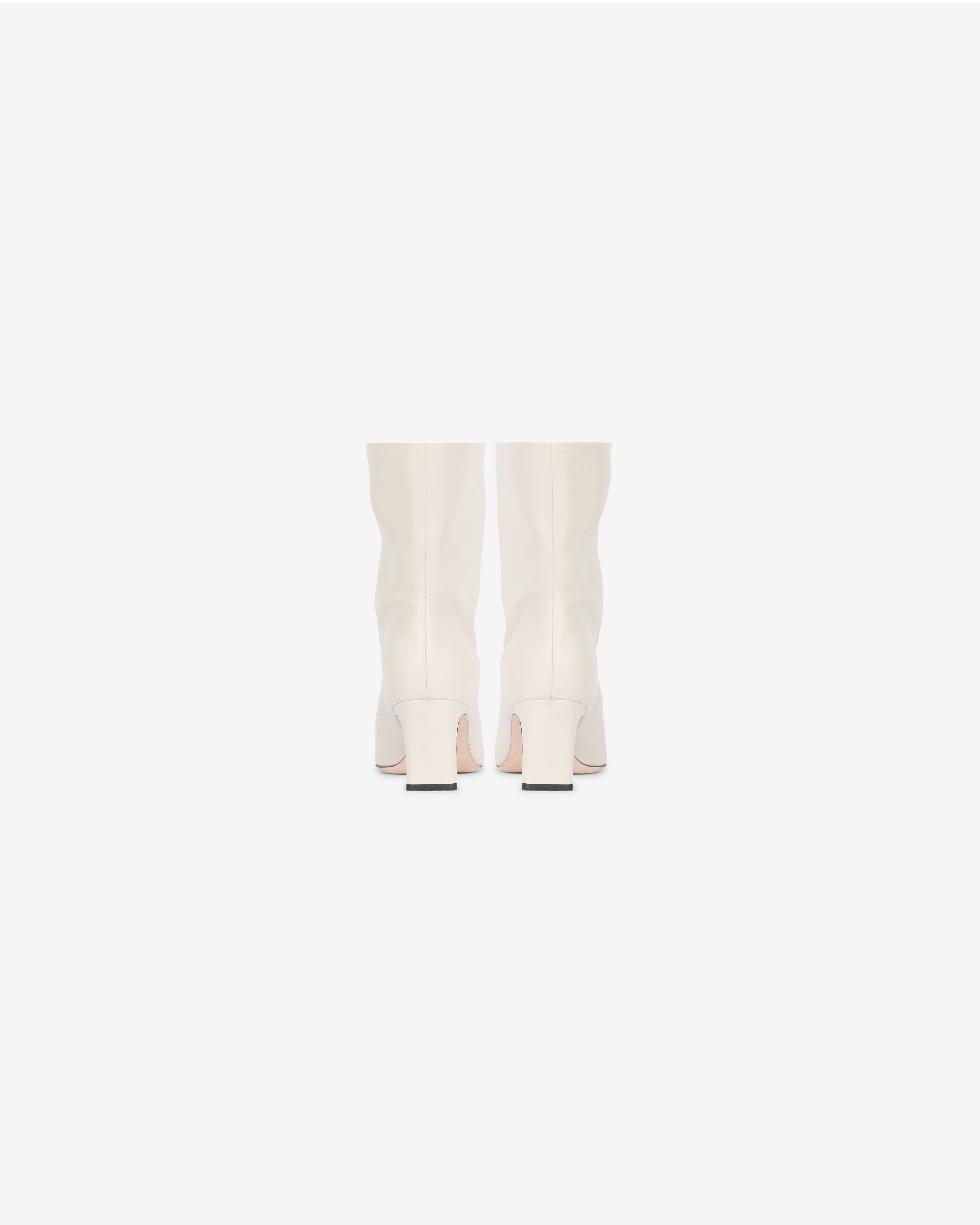 professional athletes Square Toe Ankle Boot - Ecru