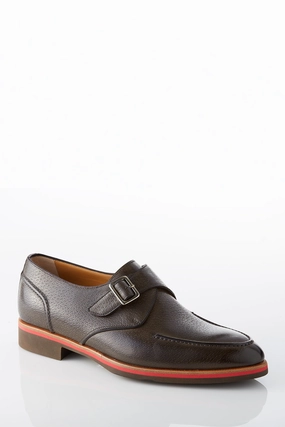 Stay Cool David August Leather Single Buckle Monk-strap Shoes in Graphite Grey David August Leather Single Buckle Monk-strap Shoes in Graphite Grey Parade Walk