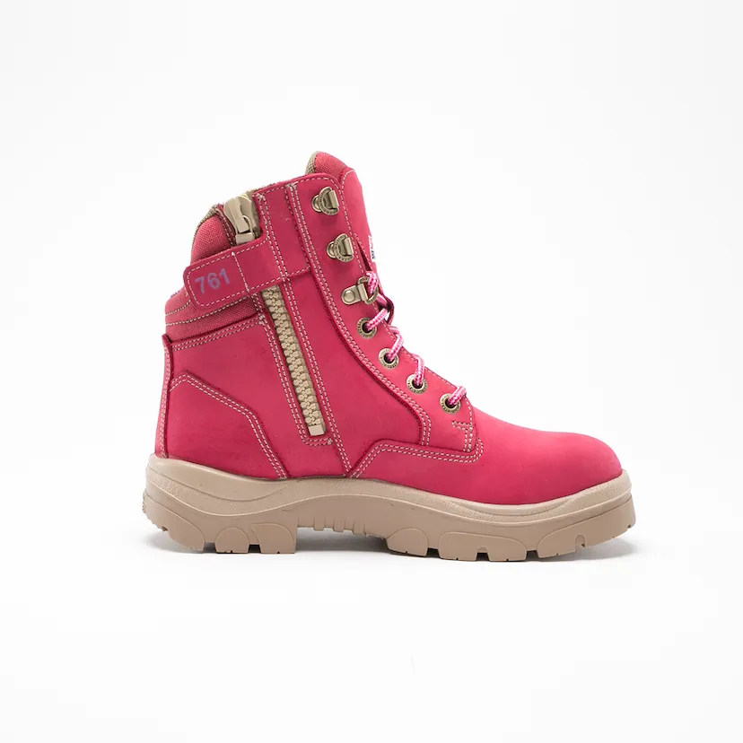 STEELBLUE - SOUTHERN CROSS LADIES ZIP BOOT - PINK -512761