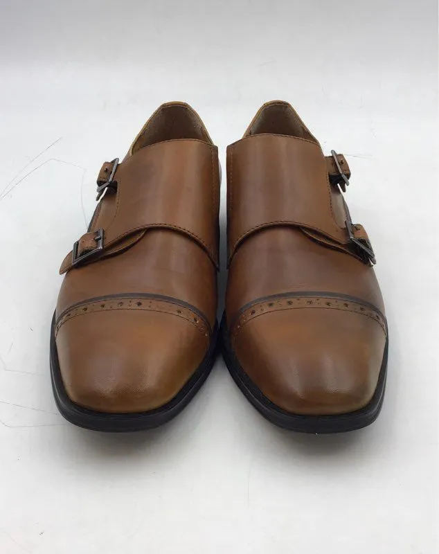 Steve Madden Men's Brown Slip-On Monk Strap Dress Shoes - Size 8.5M