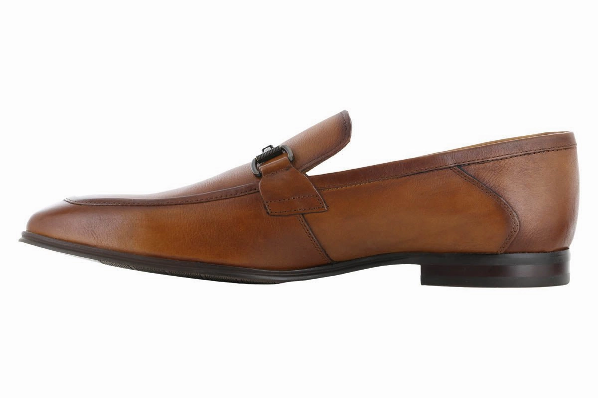 Steve Madden Aahron Tan Leather Dress Loafer Smooth Surface