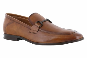 Steve Madden Aahron Tan Leather Dress Loafer Mid Top Stylish Layers Elegant Steve Madden Aahron Tan Leather Dress Loafer
