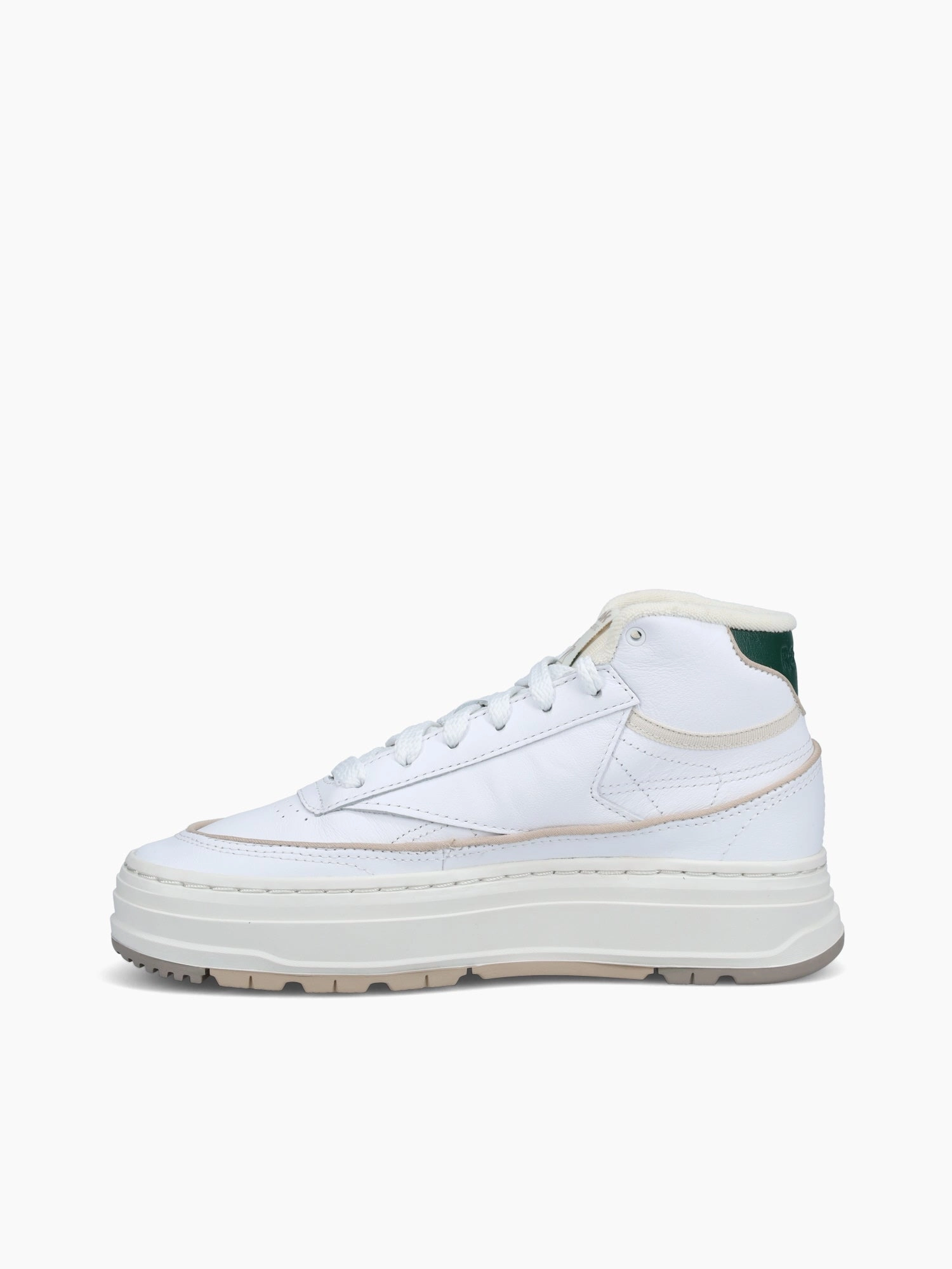 Club C Geo Mid White No Stitch Style focused
