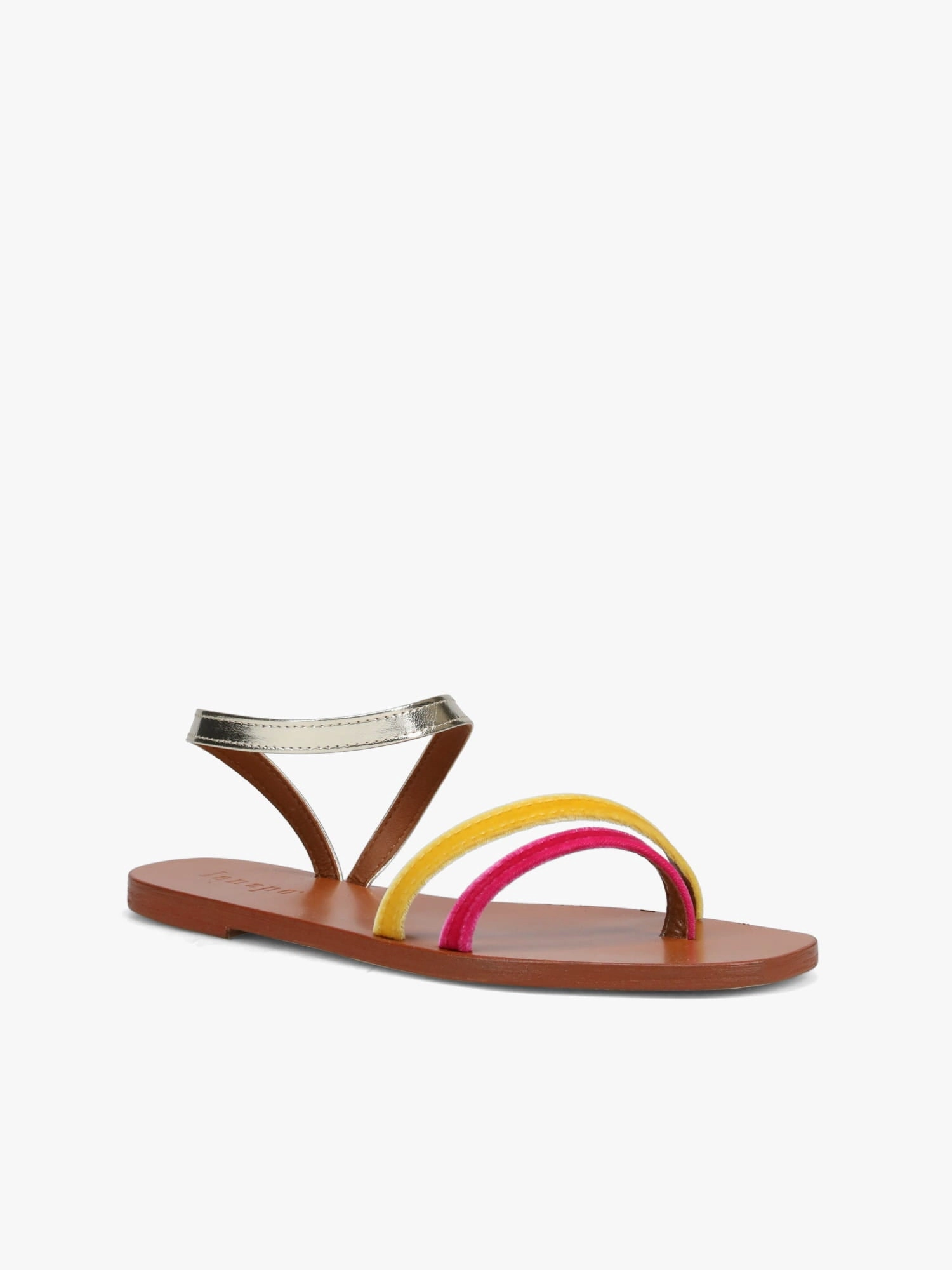 Trendy Beach Footwear Pietrasanta Berry Ocra velvet