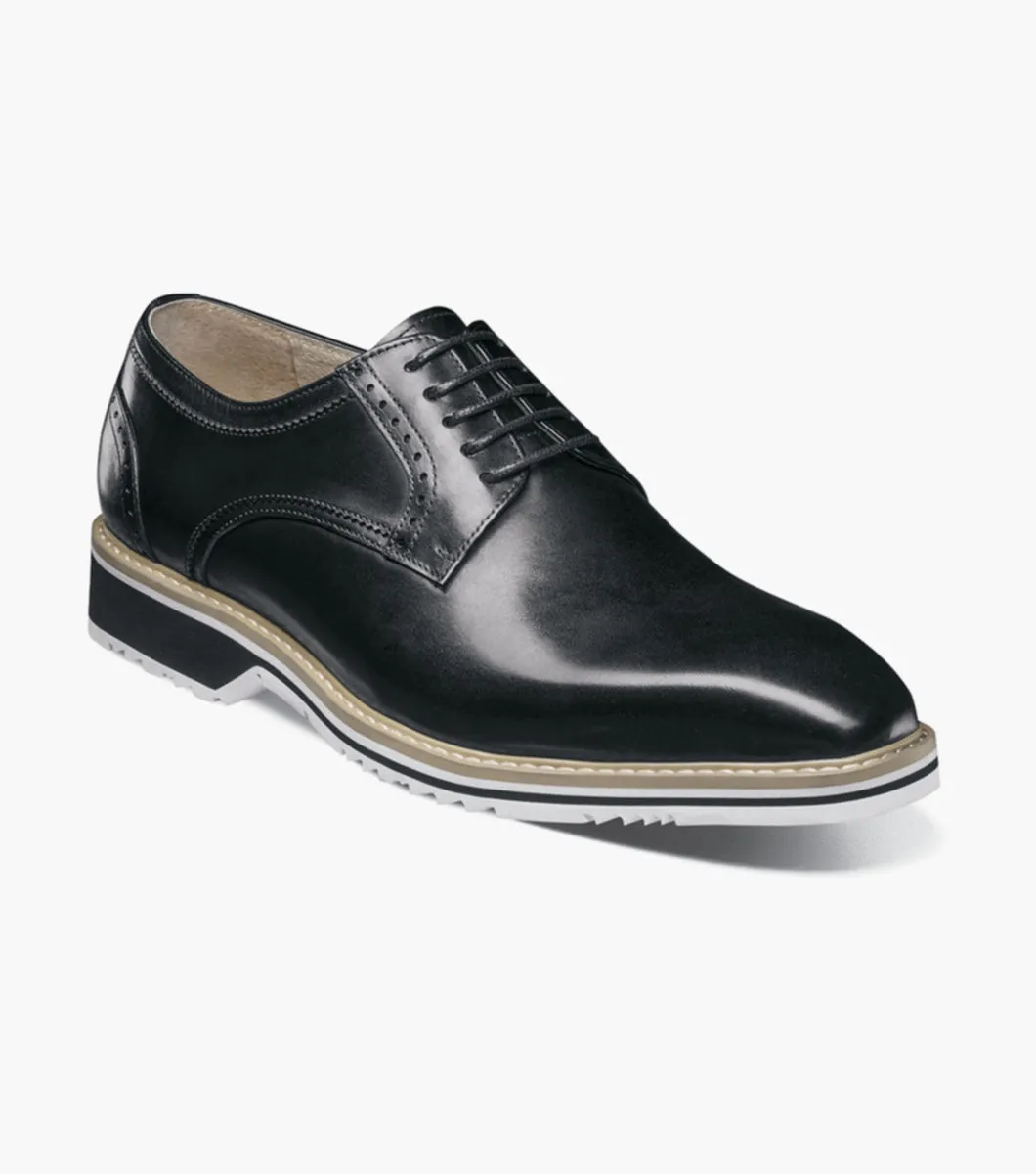 Custom Barringer Plain Toe Oxford-Black | Stacy Adams