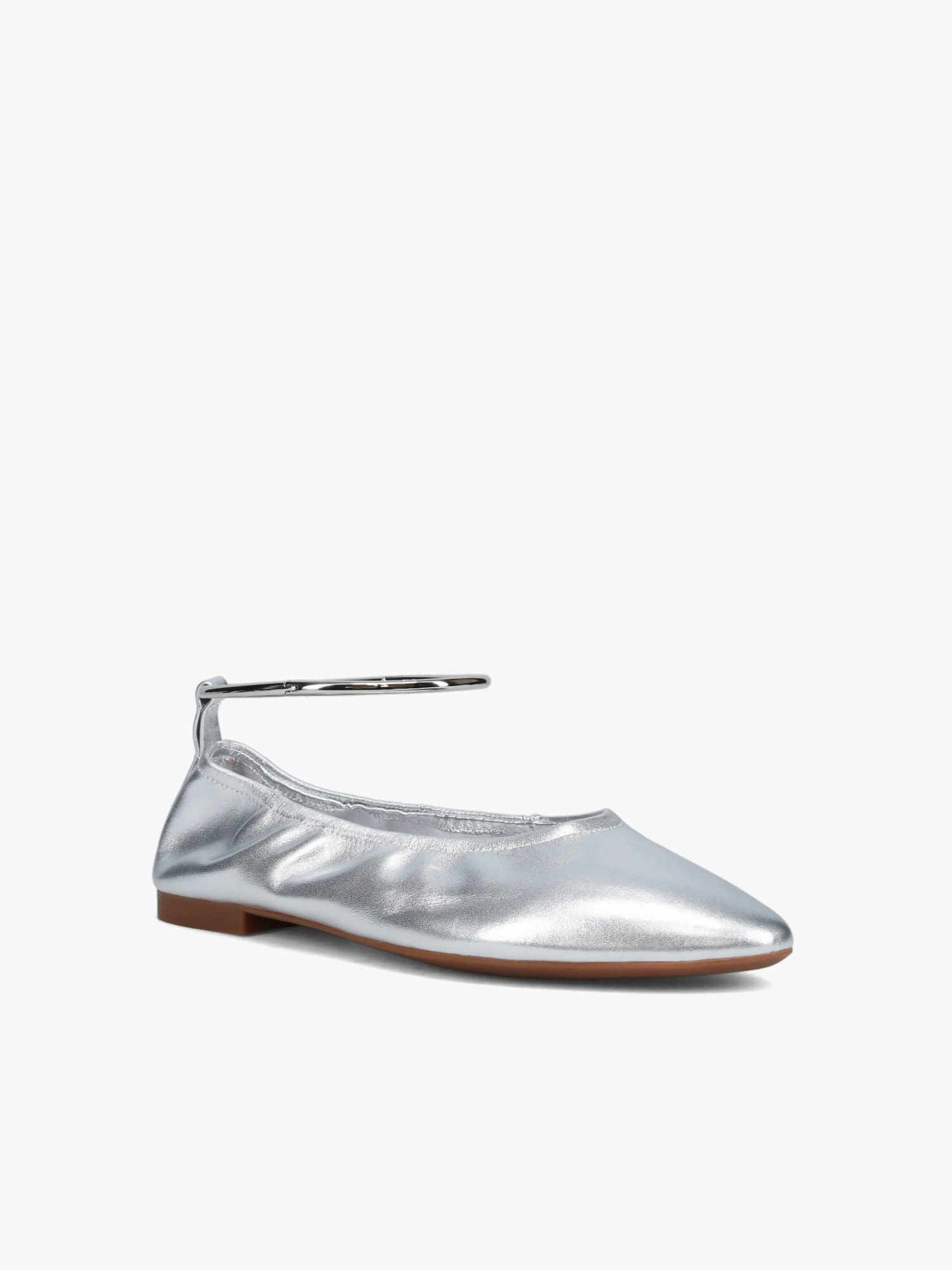Timeless Design Flats Trip Easy Tippymb Silver Leather