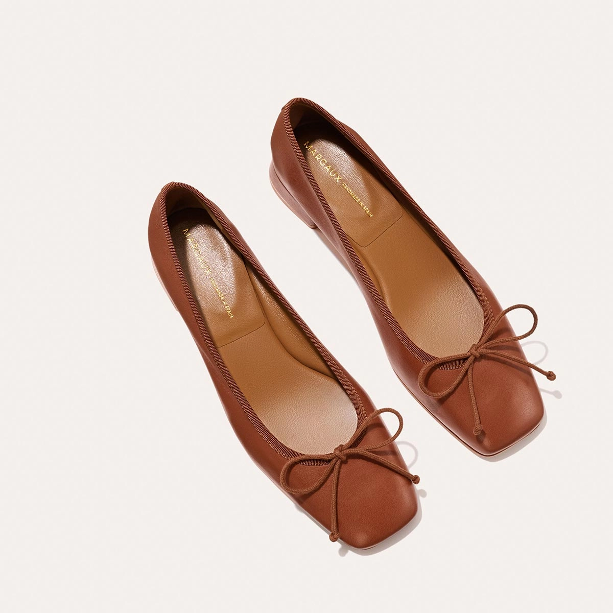 Classic White Heels Elegant Boots The Ada - Cognac Nappa