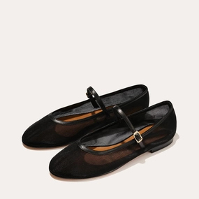 Stylish Sole The Demi Jane - Black Mesh Square Time Art Mood The Demi Jane - Black Mesh
