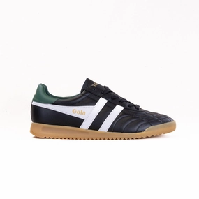 Subtle Feel Gola Classics Stadium Sneaker (Men's) - Black/White/Evergreen Gola Classics Stadium Sneaker (Men's) - Black/White/Evergreen Pure Steps