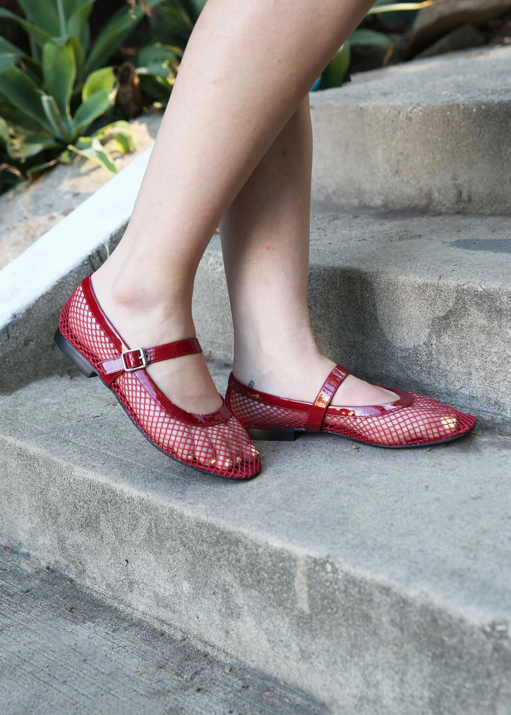 Soft Soles Jog Mode Rayza Flat - Red Mesh