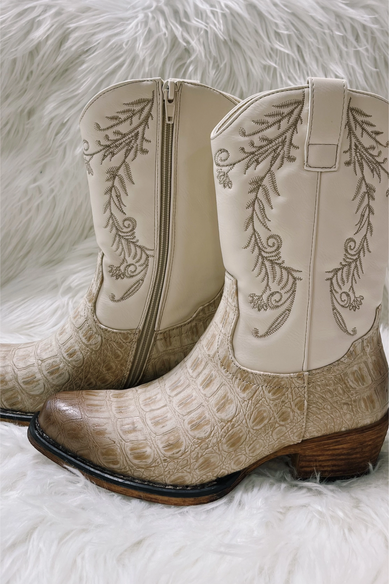Walk Your Way Booties in Cream least classic