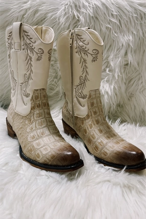 Subtle Shades Walk Your Way Booties in Cream skaters' yoga - style Walk Your Way Booties in Cream