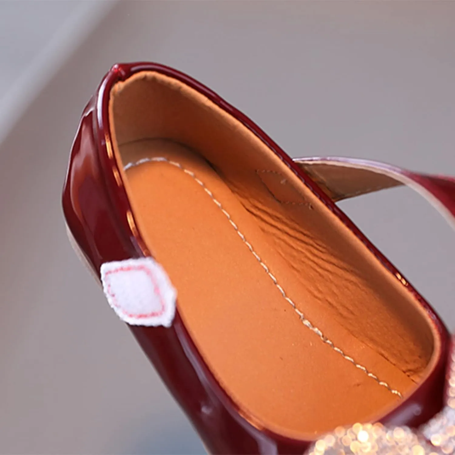 Summer and Autumn Fashion Girls Casual Shoes Bow Rhinestones Flat Bottom Dress Shoes Toddler Girls (Wine, 5.5-6 Years)