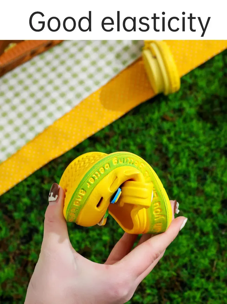 Summer Kids Sandals Hole Children's Shoes Slippers Soft Anti-Skid Cartoon DIY Design Hole Baby Shoes Sandy Beach For Boys Girls
