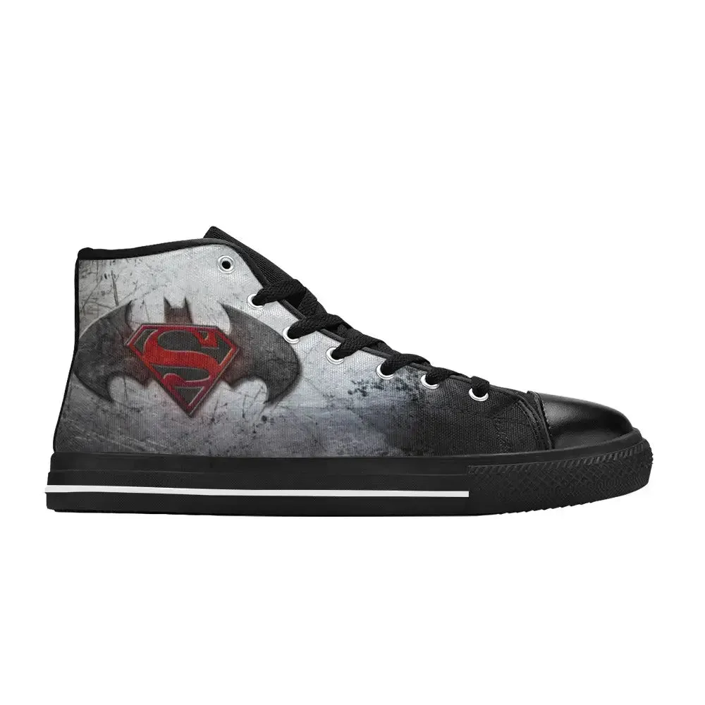 Superhero Superman Shoes High Top Sneakers for Kids and Adults