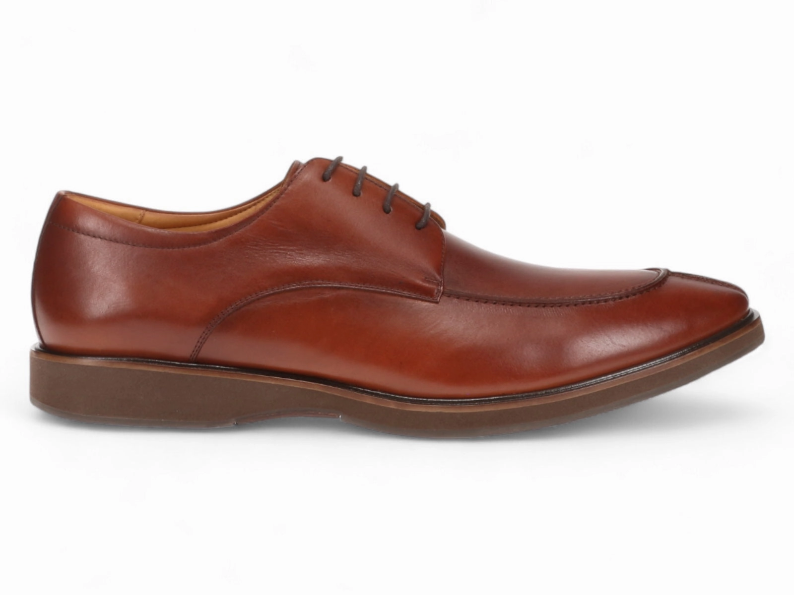 Grip Sole Heel Fit Michael Ellis Elliott Apron Dress Shoe Whiskey Brown