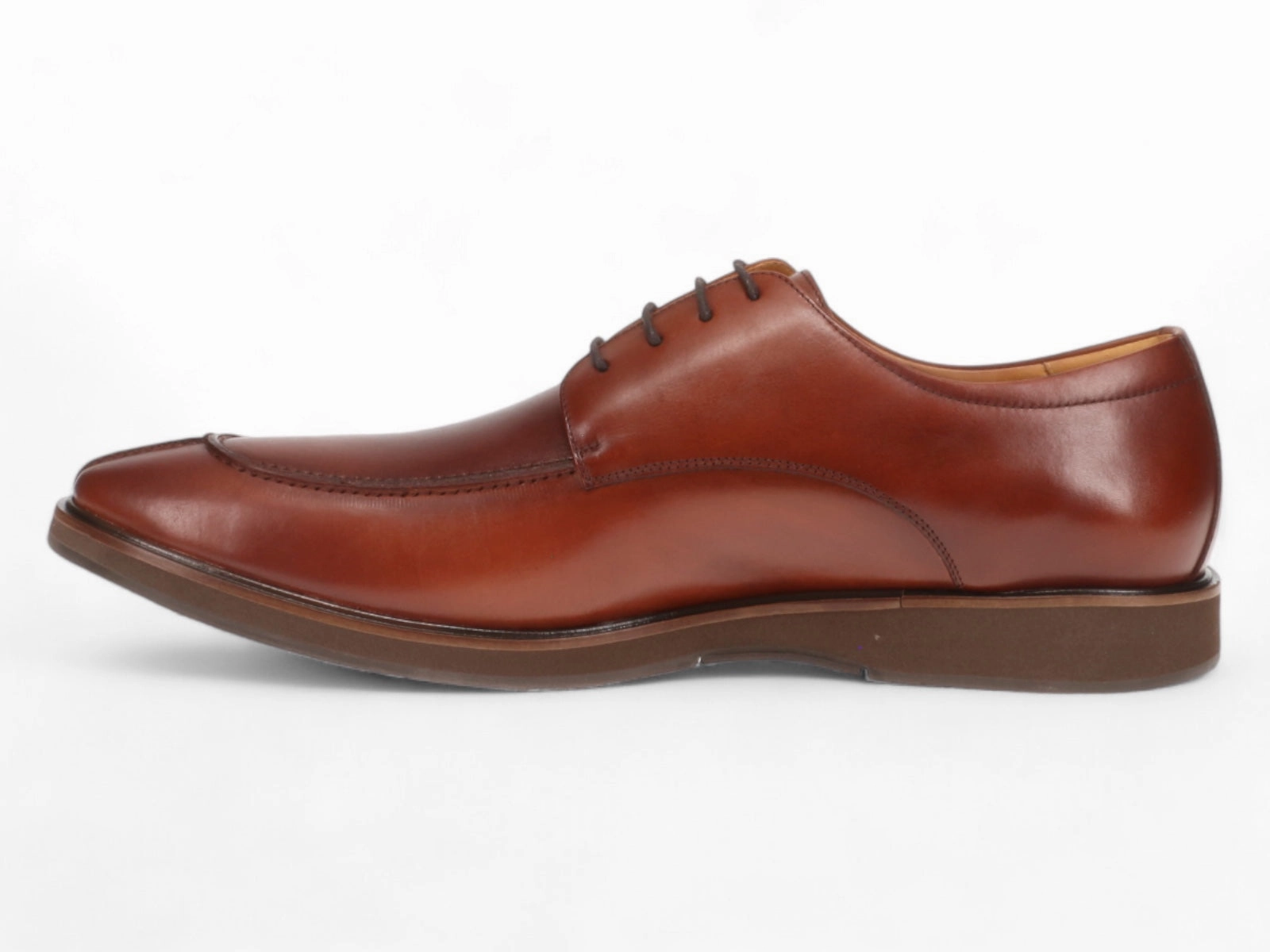 Fine Detail Michael Ellis Elliott Apron Dress Shoe Whiskey Brown