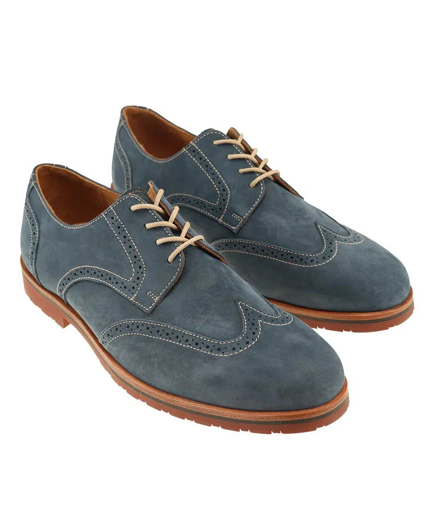 PHELPS Reggie Nubuck Wingtip Zero Drop Sole Geometry Travel Choice