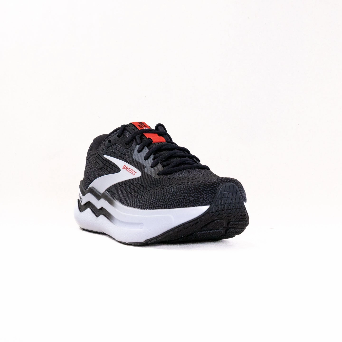 Brooks Ghost Max 2 (Men's) - Black/White/Fiery Red CanvasMaterial