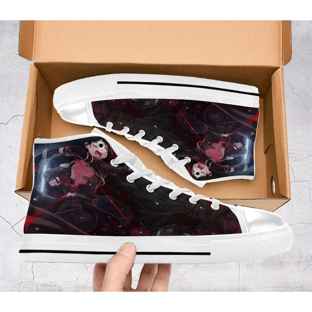Sword Art Online Gun Gale Kirito Shoes High Top Sneakers for Kids and Adults