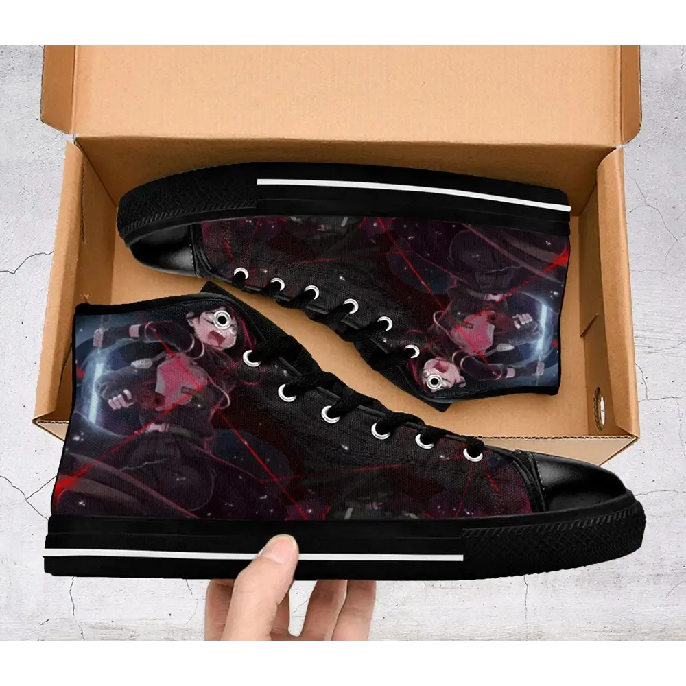 Sword Art Online Gun Gale Kirito Shoes High Top Sneakers for Kids and Adults