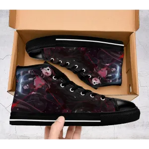 Sword Art Online Gun Gale Kirito Shoes High Top Sneakers for Kids and Adults