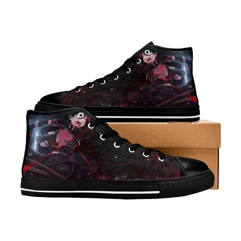 Sword Art Online Gun Gale Kirito Shoes High Top Sneakers for Kids and Adults