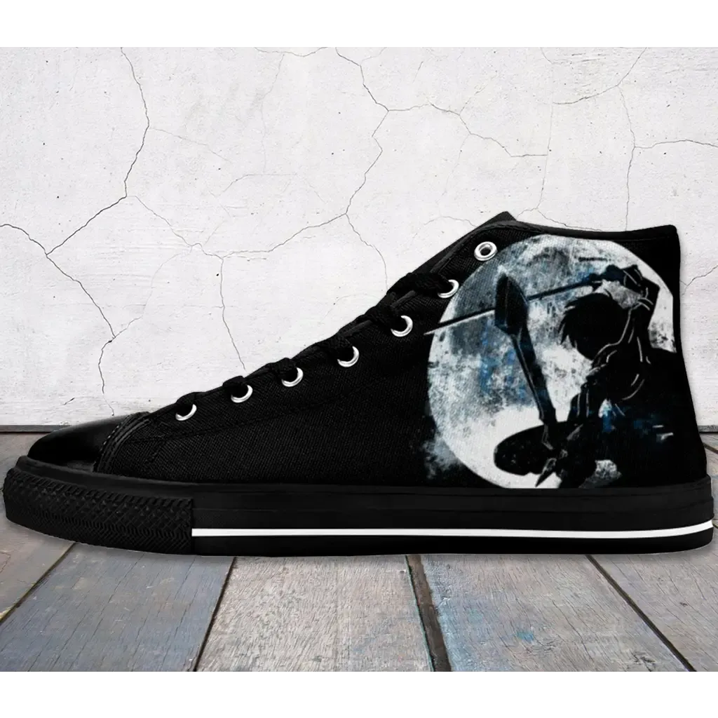 Sword Art Online Kirito Asuna SAO Dual Sword Shoes High Top Sneakers for Kids and Adults