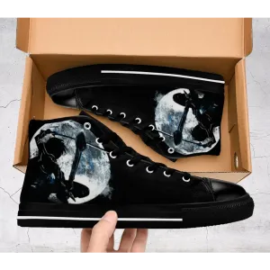 Sword Art Online Kirito Asuna SAO Dual Sword Shoes High Top Sneakers for Kids and Adults
