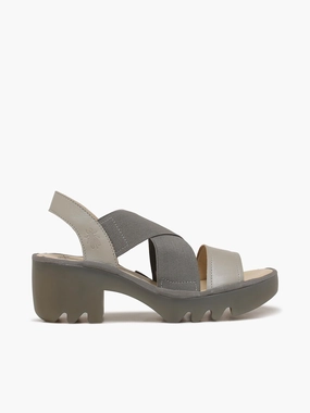 Taji502fly Silver Leather Mesh Chic casual Comfortable Footwear for Every Day Taji502fly Silver Leather Mesh
