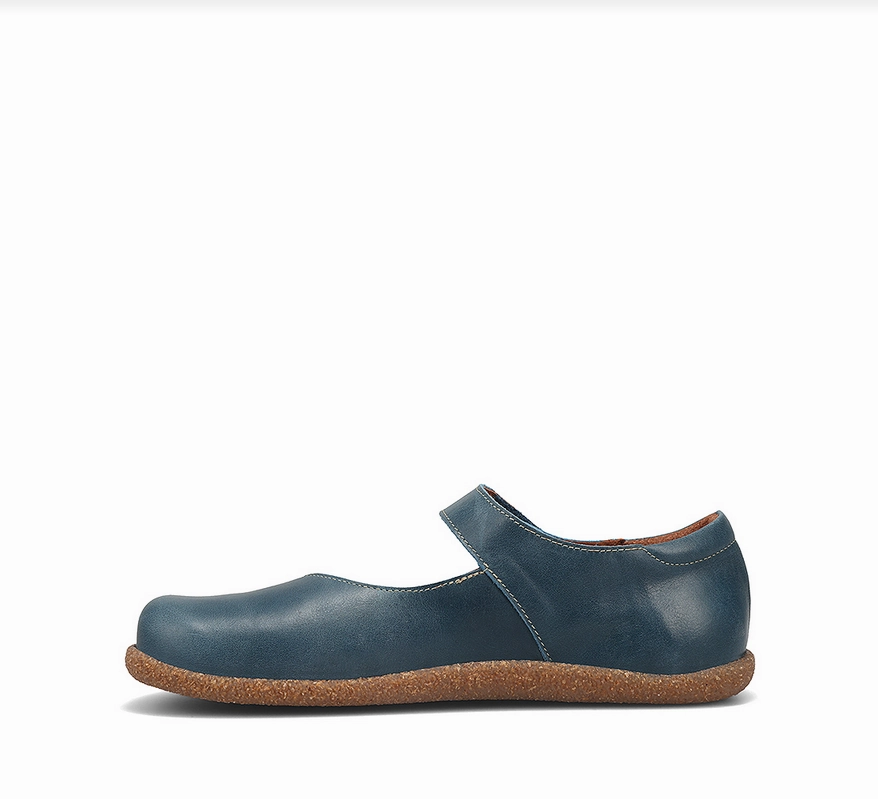 TPU Stability Dust Guard Taos Women's Ultimate Mary Jane - Petrol Blue Leather Non slip grip