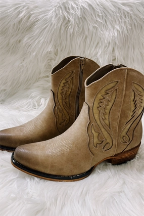Tapered design Be Your Best Bootie in Taupe Be Your Best Bootie in Taupe anti - slip outsole