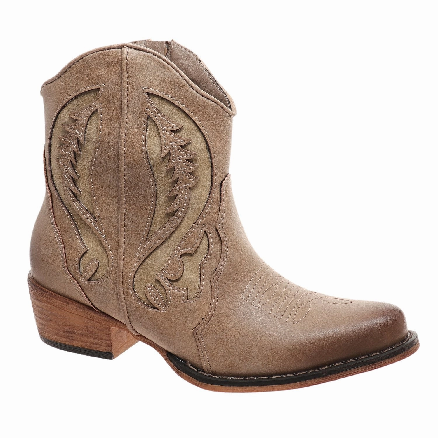 Be Your Best Bootie in Taupe engaging All-weather sole
