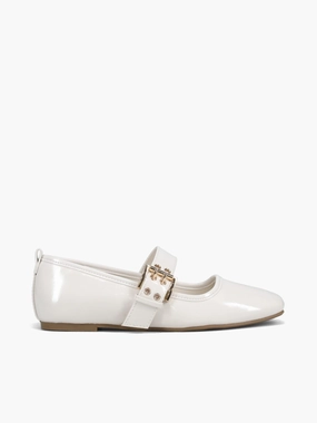 Tatiana Off White Patent Comfort Ankle Easy Walking Tatiana Off White Patent
