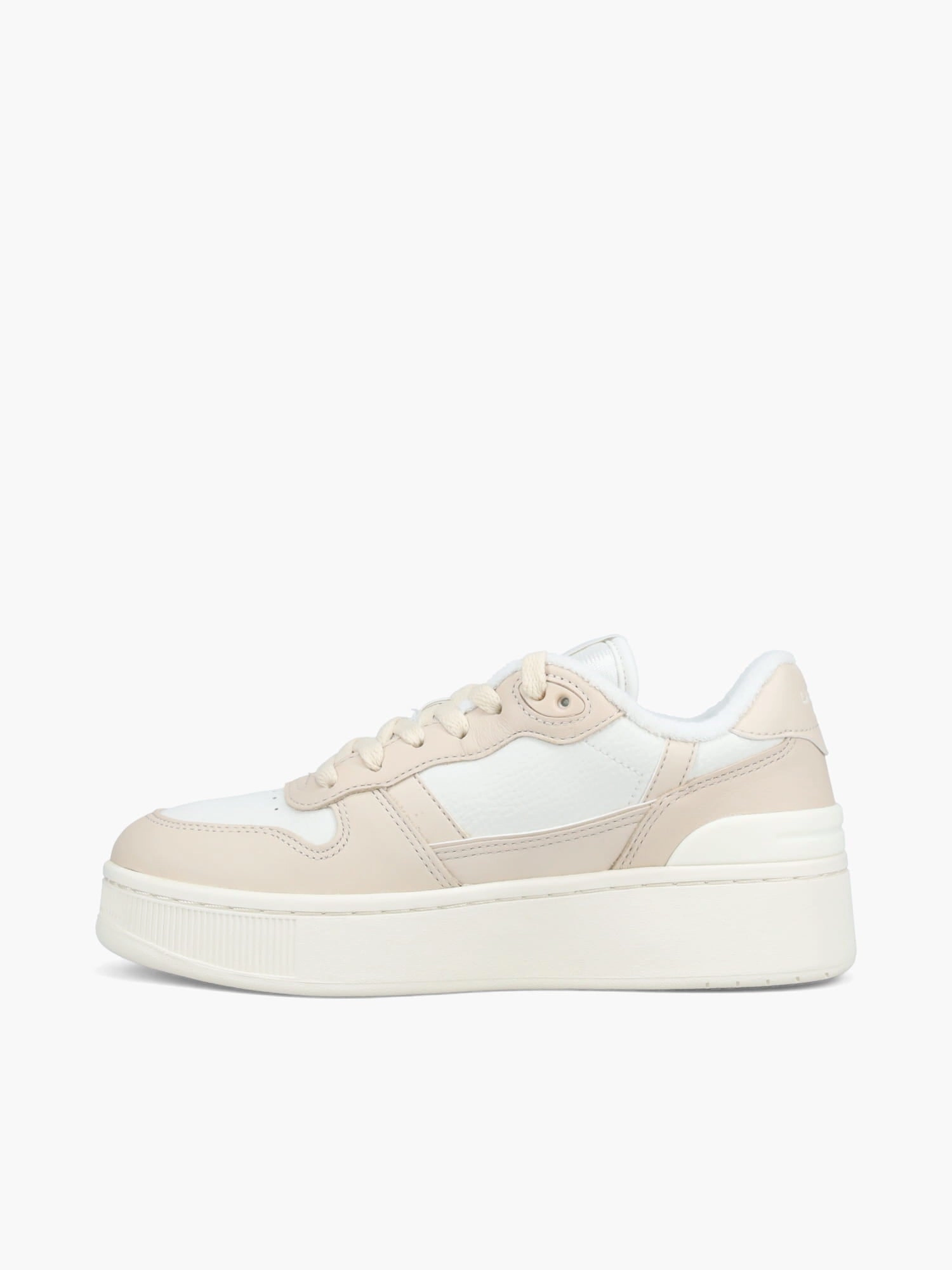 Tclip Platform  Offwht Off wht leather Comfort Inserts